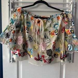 Alexia Admor Multicolor Floral Off-Shoulder Blouse